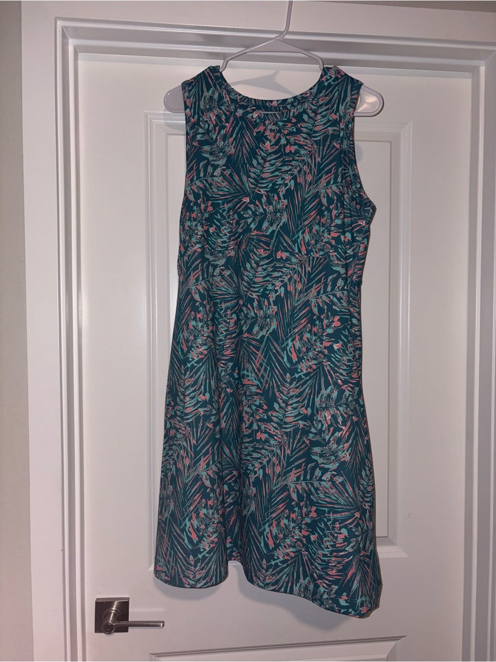 Women's Columbia Teal Tropical Print Sleeveless Dress